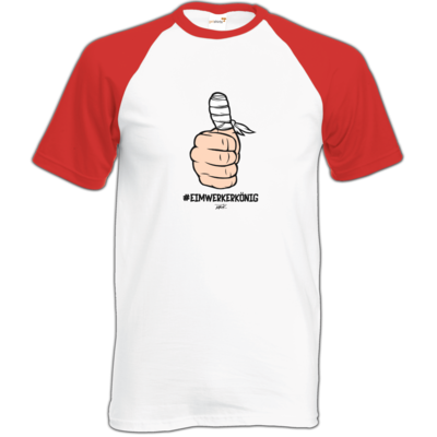 Motiv: Baseball-T FAIR WEAR - #heimwerkerkönig - bestimme auf Wunsch Details wie Produkt, Grösse, Farbe und Position selbst ! Motiv: Baseball-T FAIR WEAR - #heimwerkerkönig