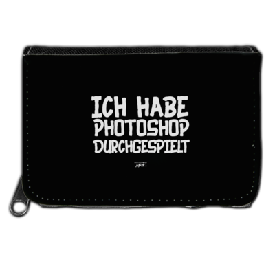 Motiv: Geldboerse - Ich hab PS durchgespielt - bestimme auf Wunsch Details wie Produkt, Grösse, Farbe und Position selbst ! Motiv: Geldboerse - Ich hab PS durchgespielt