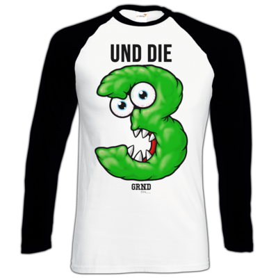 Motiv: Longsleeve Baseball T - 3 - bestimme auf Wunsch Details wie Produkt, Grösse, Farbe und Position selbst ! Motiv: Longsleeve Baseball T - 3