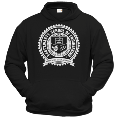 Motiv: Hoodie Classic - Bast'lwast'l School of Engineering - bestimme auf Wunsch Details wie Produkt, Grösse, Farbe und Position selbst ! Motiv: Hoodie Classic - Bast'lwast'l School of Engineering
