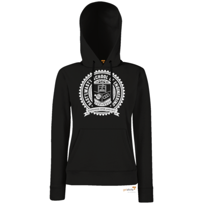 Motiv: Hoodie Damen Classic - Bast'lwast'l School of Engineering - bestimme auf Wunsch Details wie Produkt, Grösse, Farbe und Position selbst ! Motiv: Hoodie Damen Classic - Bast'lwast'l School of Engineering
