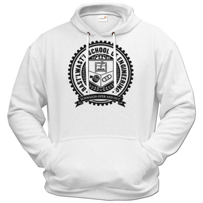 Motiv: Hoodie Premium FAIR WEAR - Bast'lwast'l School of Engineering - bestimme auf Wunsch Details wie Produkt, Grösse, Farbe und Position selbst ! Motiv: Hoodie Premium FAIR WEAR - Bast'lwast'l School of Engineering