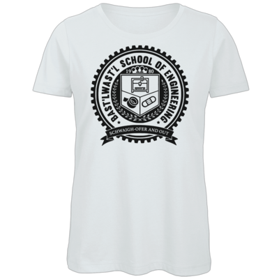 Motiv: Organic Lady T-Shirt - Bast'lwast'l School of Engineering - bestimme auf Wunsch Details wie Produkt, Grösse, Farbe und Position selbst ! Motiv: Organic Lady T-Shirt - Bast'lwast'l School of Engineering