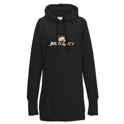 Motiv: Lady Longline Hoodie - Goldenfist - bestimme auf Wunsch Details wie Produkt, Grösse, Farbe und Position selbst ! Motiv: Lady Longline Hoodie - Goldenfist