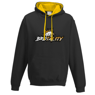 Motiv: Two-Tone Hoodie - Goldenfist - bestimme auf Wunsch Details wie Produkt, Grösse, Farbe und Position selbst ! Motiv: Two-Tone Hoodie - Goldenfist