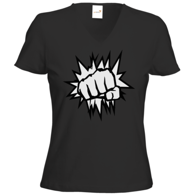 Motiv: T-Shirts Damen V-Neck FAIR WEAR - NEW WhiteBro - bestimme auf Wunsch Details wie Produkt, Grösse, Farbe und Position selbst ! Motiv: T-Shirts Damen V-Neck FAIR WEAR - NEW WhiteBro