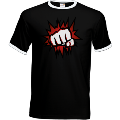 Motiv: T-Shirt Ringer - NEW Redfist - bestimme auf Wunsch Details wie Produkt, Grösse, Farbe und Position selbst ! Motiv: T-Shirt Ringer - NEW Redfist