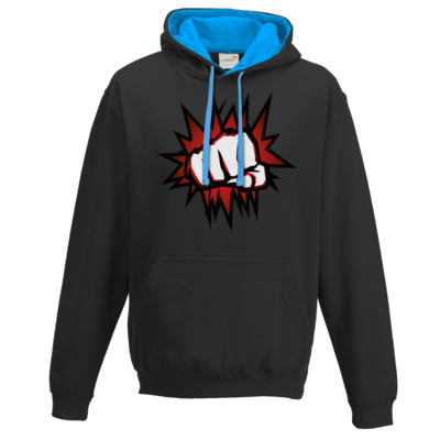 Motiv: Two-Tone Hoodie - NEW Redfist - bestimme auf Wunsch Details wie Produkt, Grösse, Farbe und Position selbst ! Motiv: Two-Tone Hoodie - NEW Redfist