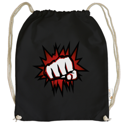 Motiv: Cotton Gymsac - NEW Redfist - bestimme auf Wunsch Details wie Produkt, Grösse, Farbe und Position selbst ! Motiv: Cotton Gymsac - NEW Redfist
