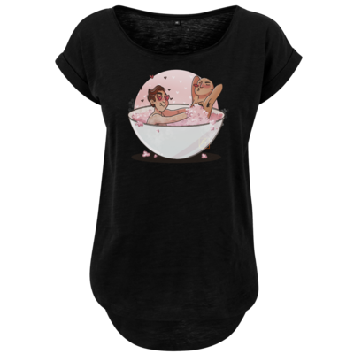 Motiv: Ladies Long Slub Tee - Spiele mit Bart - Badewanne (Communitymotiv) - bestimme auf Wunsch Details wie Produkt, Grösse, Farbe und Position selbst ! Motiv: Ladies Long Slub Tee - Spiele mit Bart - Badewanne (Communitymotiv)