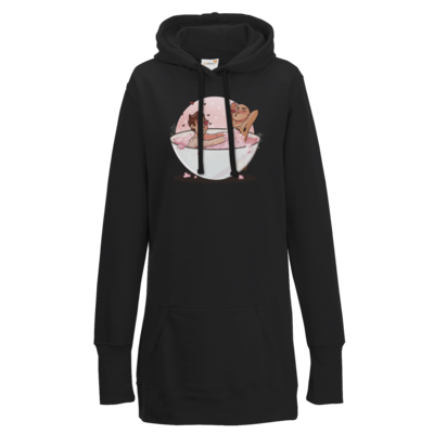 Motiv: Lady Longline Hoodie - Spiele mit Bart - Badewanne (Communitymotiv) - bestimme auf Wunsch Details wie Produkt, Grösse, Farbe und Position selbst ! Motiv: Lady Longline Hoodie - Spiele mit Bart - Badewanne (Communitymotiv)