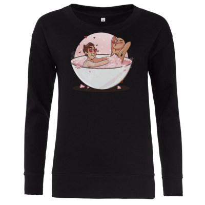 Motiv: Girlie Crew Sweatshirt - Spiele mit Bart - Badewanne (Communitymotiv) - bestimme auf Wunsch Details wie Produkt, Grösse, Farbe und Position selbst ! Motiv: Girlie Crew Sweatshirt - Spiele mit Bart - Badewanne (Communitymotiv)