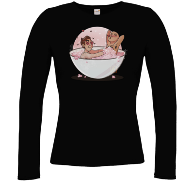 Motiv: Longsleeve Damen Organic - Spiele mit Bart - Badewanne (Communitymotiv) - bestimme auf Wunsch Details wie Produkt, Grösse, Farbe und Position selbst ! Motiv: Longsleeve Damen Organic - Spiele mit Bart - Badewanne (Communitymotiv)