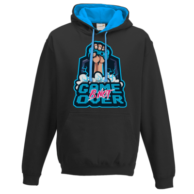 Motiv: Two-Tone Hoodie - Game Is Not Over - bestimme auf Wunsch Details wie Produkt, Grösse, Farbe und Position selbst ! Motiv: Two-Tone Hoodie - Game Is Not Over