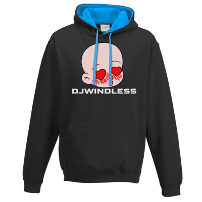 Motiv: Two-Tone Hoodie - Herzen mit Schrift - bestimme auf Wunsch Details wie Produkt, Grösse, Farbe und Position selbst ! Motiv: Two-Tone Hoodie - Herzen mit Schrift