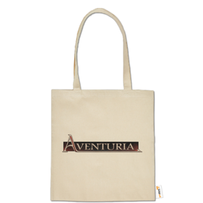 Motiv: Baumwolltasche - Logo - Aventuria - bestimme auf Wunsch Details wie Produkt, Grösse, Farbe und Position selbst ! Motiv: Baumwolltasche - Logo - Aventuria