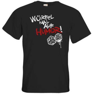 Motiv: T-Shirt Premium FAIR WEAR - Pen & Paper - Würfel mal auf Humor - bestimme auf Wunsch Details wie Produkt, Grösse, Farbe und Position selbst ! Motiv: T-Shirt Premium FAIR WEAR - Pen & Paper - Würfel mal auf Humor