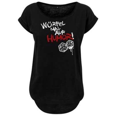 Motiv: Ladies Long Slub Tee - Pen & Paper - Würfel mal auf Humor - bestimme auf Wunsch Details wie Produkt, Grösse, Farbe und Position selbst ! Motiv: Ladies Long Slub Tee - Pen & Paper - Würfel mal auf Humor