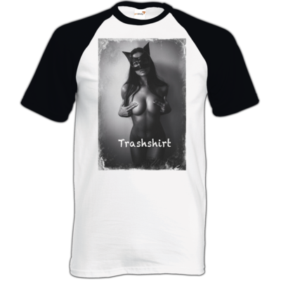 Motiv: TShirt Baseball - Cat - bestimme auf Wunsch Details wie Produkt, Grösse, Farbe und Position selbst ! Motiv: TShirt Baseball - Cat
