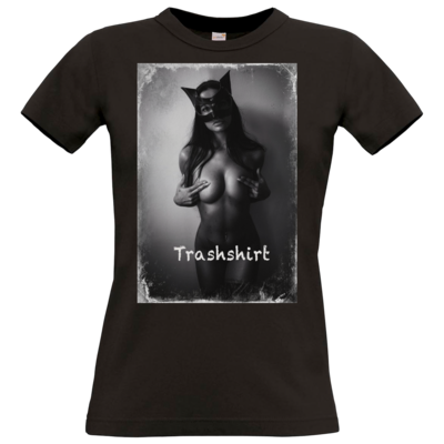 Motiv: T-Shirt Damen Premium FAIR WEAR - Cat - bestimme auf Wunsch Details wie Produkt, Grösse, Farbe und Position selbst ! Motiv: T-Shirt Damen Premium FAIR WEAR - Cat