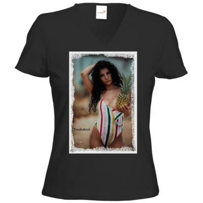Motiv: T-Shirts Damen V-Neck FAIR WEAR - Applepie - bestimme auf Wunsch Details wie Produkt, Grösse, Farbe und Position selbst ! Motiv: T-Shirts Damen V-Neck FAIR WEAR - Applepie
