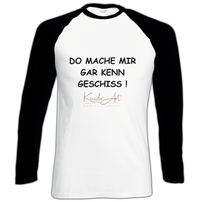 Motiv: Longsleeve Baseball T - Geschiss - bestimme auf Wunsch Details wie Produkt, Grösse, Farbe und Position selbst ! Motiv: Longsleeve Baseball T - Geschiss