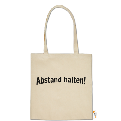 Motiv: Baumwolltasche - Abstand - bestimme auf Wunsch Details wie Produkt, Grösse, Farbe und Position selbst ! Motiv: Baumwolltasche - Abstand