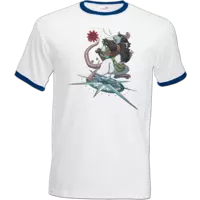 Motiv: T-Shirt Ringer - Ulisses - Alea - Stay Home - bestimme auf Wunsch Details wie Produkt, Grösse, Farbe und Position selbst ! Motiv: T-Shirt Ringer - Ulisses - Alea - Stay Home