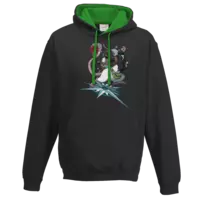 Motiv: Two-Tone Hoodie - Ulisses - Alea - Stay Home - bestimme auf Wunsch Details wie Produkt, Grösse, Farbe und Position selbst ! Motiv: Two-Tone Hoodie - Ulisses - Alea - Stay Home