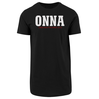 Motiv: Shaped Long Tee - ONNA - bestimme auf Wunsch Details wie Produkt, Grösse, Farbe und Position selbst ! Motiv: Shaped Long Tee - ONNA