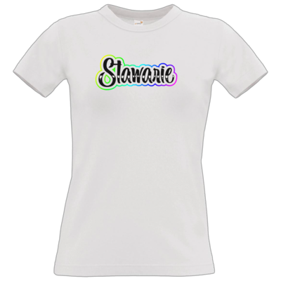 Motiv: T-Shirt Damen Premium FAIR WEAR - Rainbow - bestimme auf Wunsch Details wie Produkt, Grösse, Farbe und Position selbst ! Motiv: T-Shirt Damen Premium FAIR WEAR - Rainbow