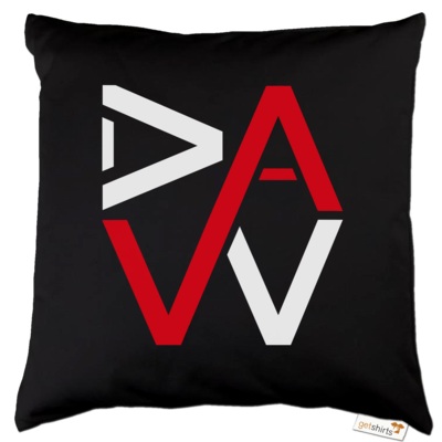 Motiv: Kissen Baumwolle - DaW-Logo Rot - bestimme auf Wunsch Details wie Produkt, Grösse, Farbe und Position selbst ! Motiv: Kissen Baumwolle - DaW-Logo Rot