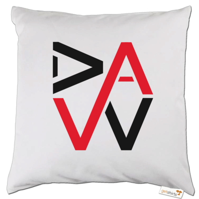 Motiv: Kissen - DaW-Logo Rot - bestimme auf Wunsch Details wie Produkt, Grösse, Farbe und Position selbst ! Motiv: Kissen - DaW-Logo Rot