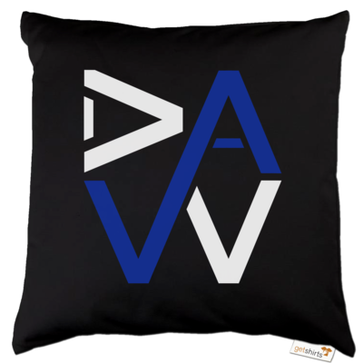 Motiv: Kissen Baumwolle - DaW-Logo Blau - bestimme auf Wunsch Details wie Produkt, Grösse, Farbe und Position selbst ! Motiv: Kissen Baumwolle - DaW-Logo Blau