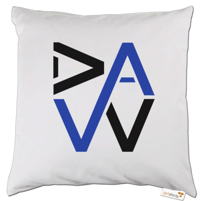 Motiv: Kissen - DaW-Logo Blau - bestimme auf Wunsch Details wie Produkt, Grösse, Farbe und Position selbst ! Motiv: Kissen - DaW-Logo Blau