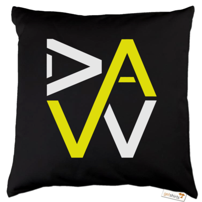 Motiv: Kissen Baumwolle - DaW-Logo Gelb - bestimme auf Wunsch Details wie Produkt, Grösse, Farbe und Position selbst ! Motiv: Kissen Baumwolle - DaW-Logo Gelb