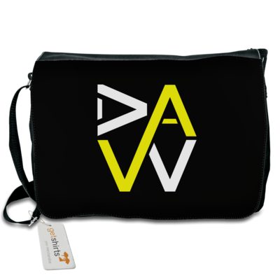 Motiv: Schultertasche - DaW-Logo Gelb - bestimme auf Wunsch Details wie Produkt, Grösse, Farbe und Position selbst ! Motiv: Schultertasche - DaW-Logo Gelb