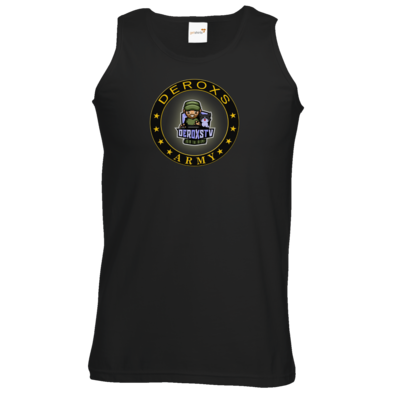 Motiv: Athletic Vest - Deroxs Army DeroxsTV Logo Kreis - bestimme auf Wunsch Details wie Produkt, Grösse, Farbe und Position selbst ! Motiv: Athletic Vest - Deroxs Army DeroxsTV Logo Kreis