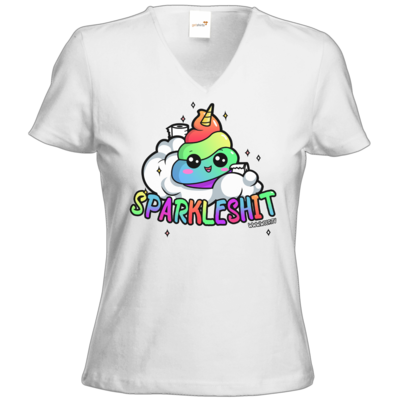 Motiv: T-Shirts Damen V-Neck FAIR WEAR - sparkleshit - bestimme auf Wunsch Details wie Produkt, Grösse, Farbe und Position selbst ! Motiv: T-Shirts Damen V-Neck FAIR WEAR - sparkleshit