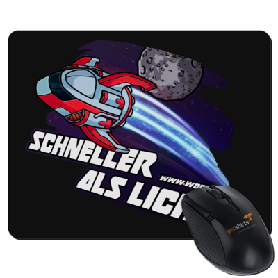 Motiv: Mousepad Textil - schneller als licht - bestimme auf Wunsch Details wie Produkt, Grösse, Farbe und Position selbst ! Motiv: Mousepad Textil - schneller als licht