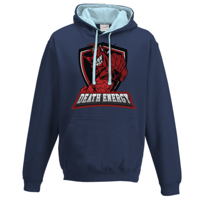 Motiv: Two-Tone Hoodie - DeathEnergy Logo - bestimme auf Wunsch Details wie Produkt, Grösse, Farbe und Position selbst ! Motiv: Two-Tone Hoodie - DeathEnergy Logo
