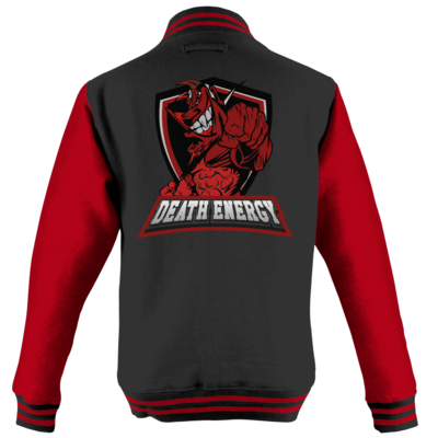 Motiv: College Jacke - DeathEnergy Logo - bestimme auf Wunsch Details wie Produkt, Grösse, Farbe und Position selbst ! Motiv: College Jacke - DeathEnergy Logo