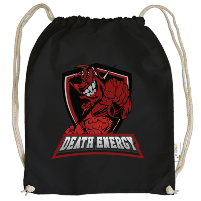 Motiv: Cotton Gymsac - DeathEnergy Logo - bestimme auf Wunsch Details wie Produkt, Grösse, Farbe und Position selbst ! Motiv: Cotton Gymsac - DeathEnergy Logo