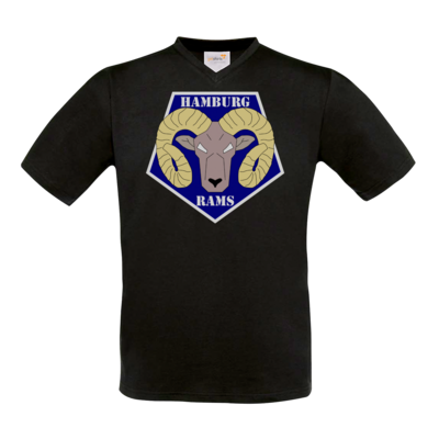 Motiv: T-Shirt V-Neck FAIR WEAR - Shadowrun (r) - Hamburg Rams - bestimme auf Wunsch Details wie Produkt, Grösse, Farbe und Position selbst ! Motiv: T-Shirt V-Neck FAIR WEAR - Shadowrun (r) - Hamburg Rams