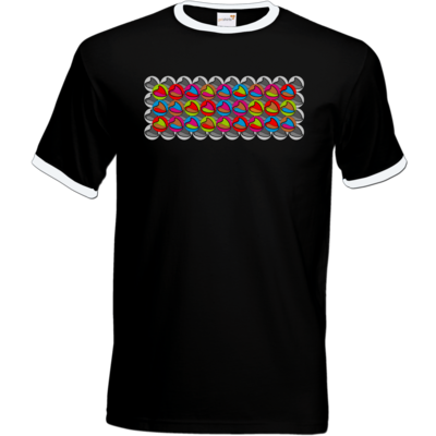 Motiv: T-Shirt Ringer - Popart Mütze - bestimme auf Wunsch Details wie Produkt, Grösse, Farbe und Position selbst ! Motiv: T-Shirt Ringer - Popart Mütze