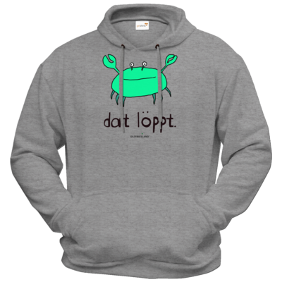 Motiv: Hoodie Premium FAIR WEAR - dat löppt. gruen - bestimme auf Wunsch Details wie Produkt, Grösse, Farbe und Position selbst ! Motiv: Hoodie Premium FAIR WEAR - dat löppt. gruen