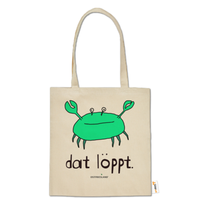 Motiv: Baumwolltasche - dat löppt. gruen - bestimme auf Wunsch Details wie Produkt, Grösse, Farbe und Position selbst ! Motiv: Baumwolltasche - dat löppt. gruen