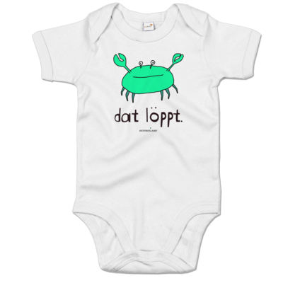 Motiv: Baby Body Organic - dat löppt. gruen - bestimme auf Wunsch Details wie Produkt, Grösse, Farbe und Position selbst ! Motiv: Baby Body Organic - dat löppt. gruen