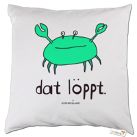 Motiv: Kissen - dat löppt. gruen - bestimme auf Wunsch Details wie Produkt, Grösse, Farbe und Position selbst ! Motiv: Kissen - dat löppt. gruen