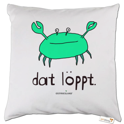 Motiv: Kissen - dat löppt. gruen - bestimme auf Wunsch Details wie Produkt, Grösse, Farbe und Position selbst ! Motiv: Kissen - dat löppt. gruen
